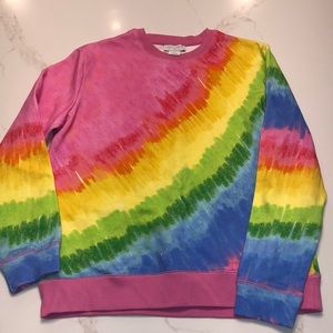 NWOT Stella McCartney Kids Rainbow Print Sweatshirt Size 14 Years